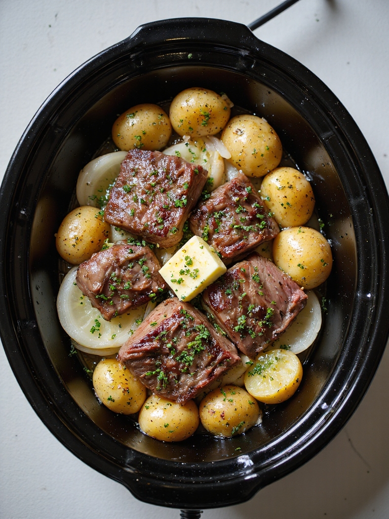 parmesan herb butter steak