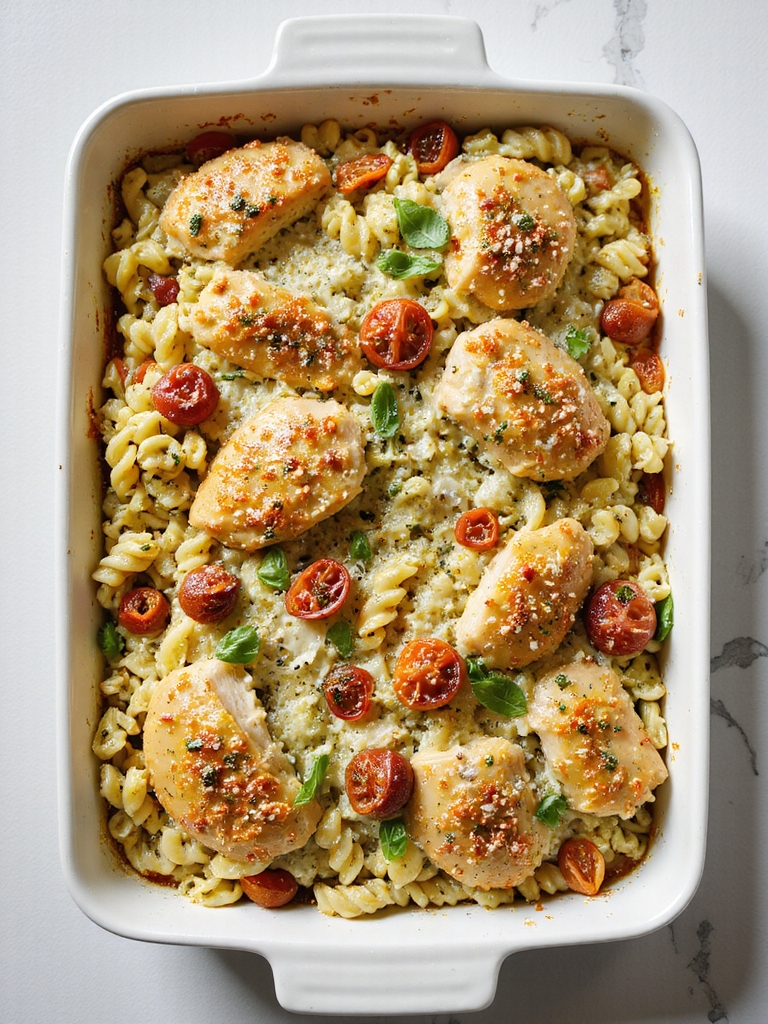 pesto chicken sun dried casserole