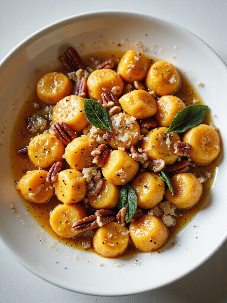 pumpkin gnocchi with browned butter