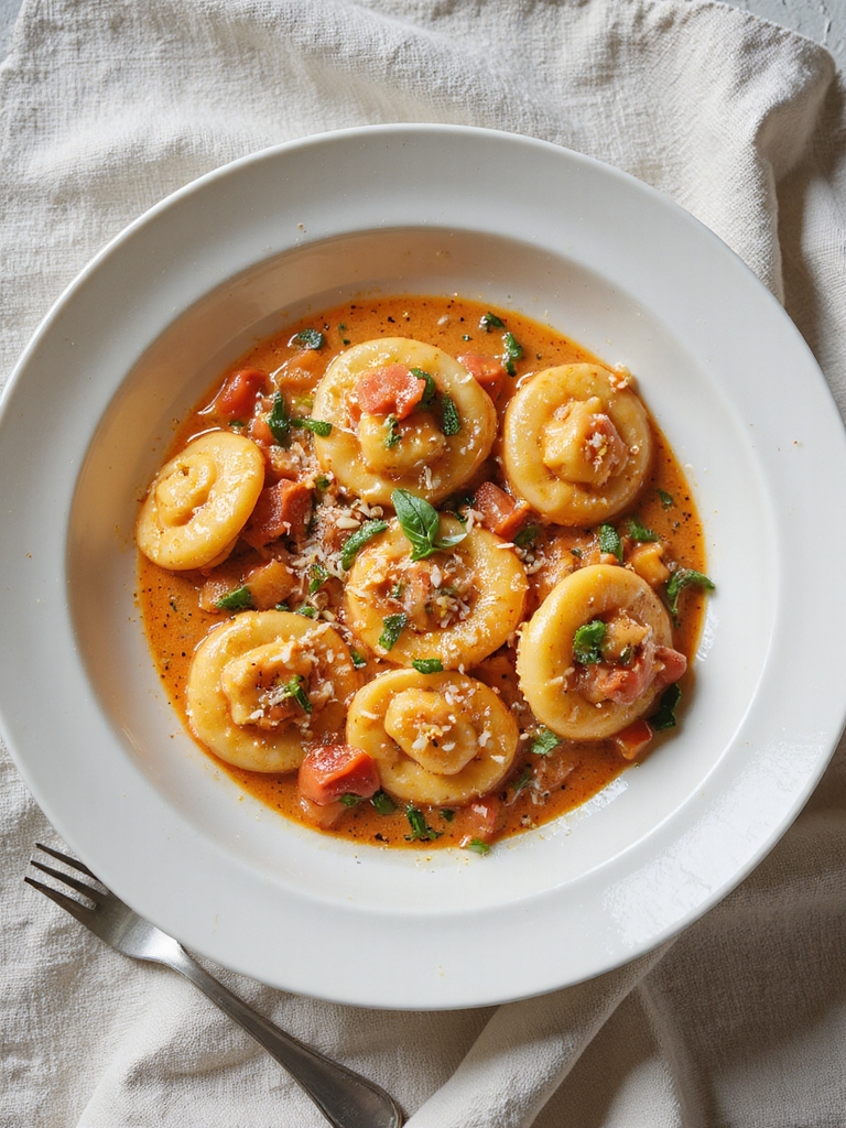 quick creamy tomato tortellini