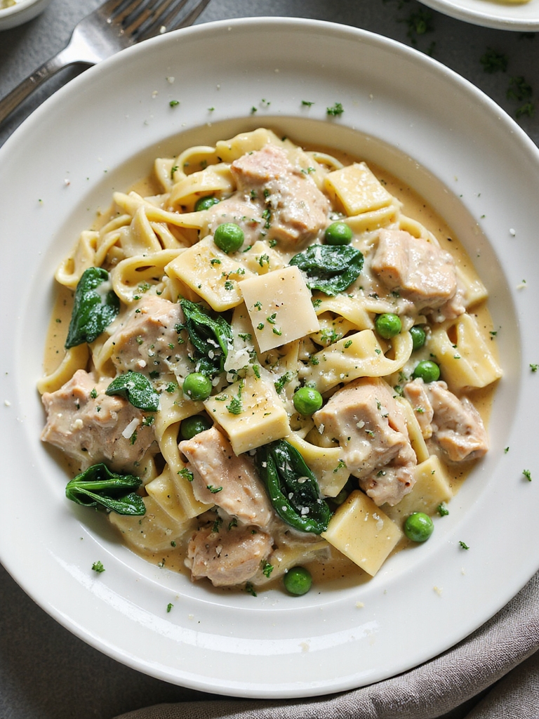 quick creamy turkey alfredo