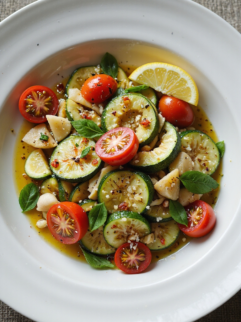 quick garlic herb zucchini saut