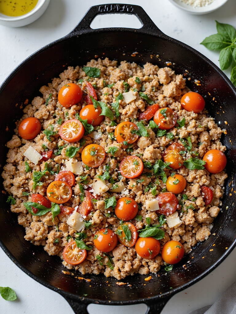 quick italian turkey skillet