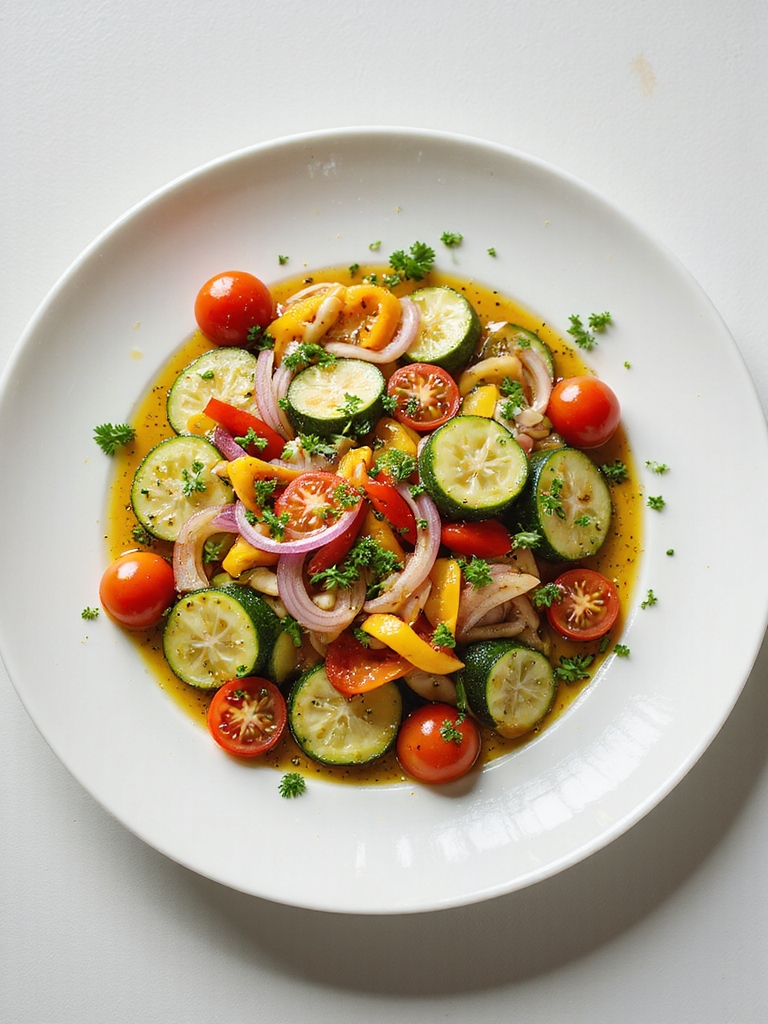 quick marinated summer vegetable platter
