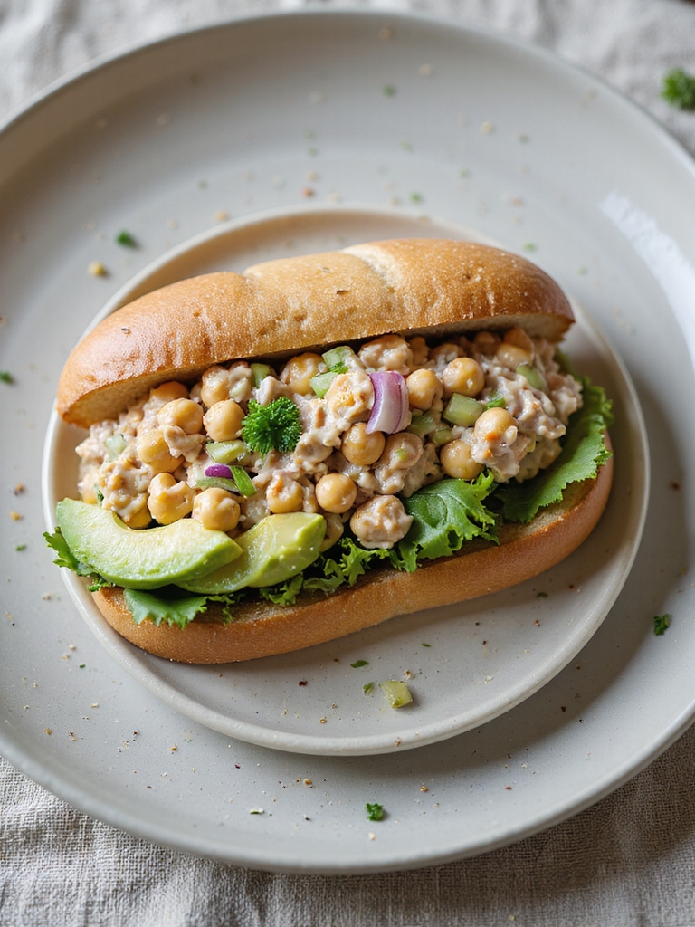 quick protein packed chickpea tuna