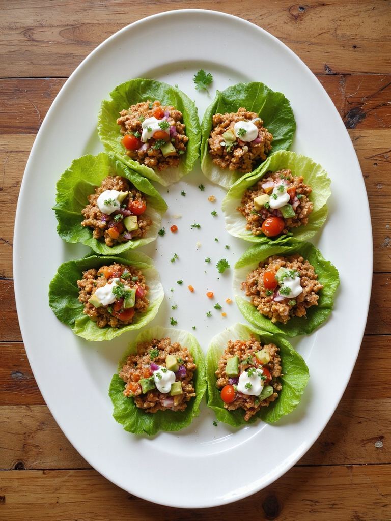 quick spiced turkey lettuce wraps