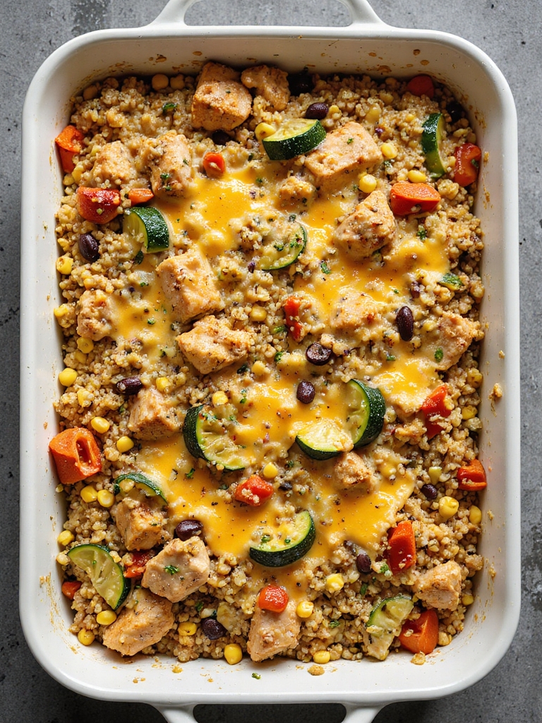 quinoa chicken veggie casserole