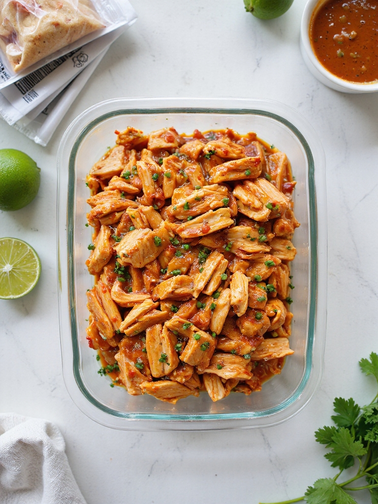 refrigerate or freeze shredded chicken