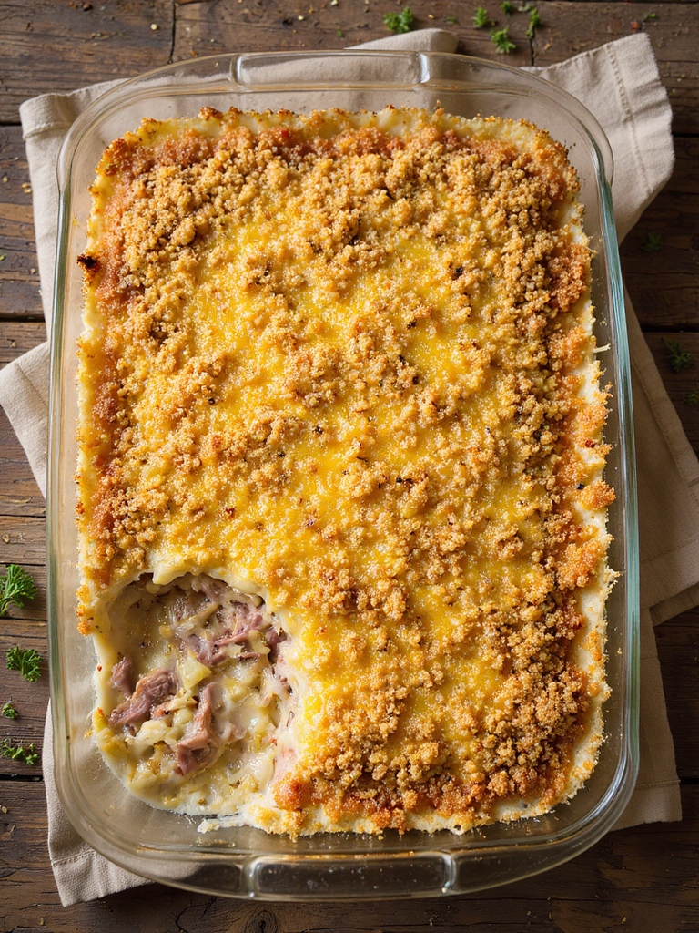 reuben inspired corned beef casserole