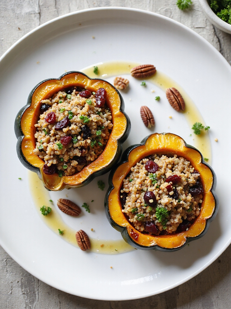 roasted acorn squash stuffing