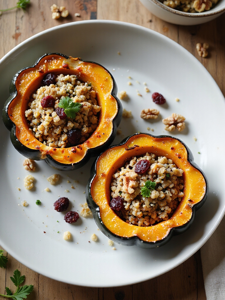 roasted acorn squash stuffing