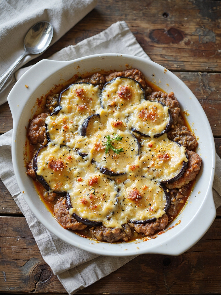 roasted eggplant lamb moussaka