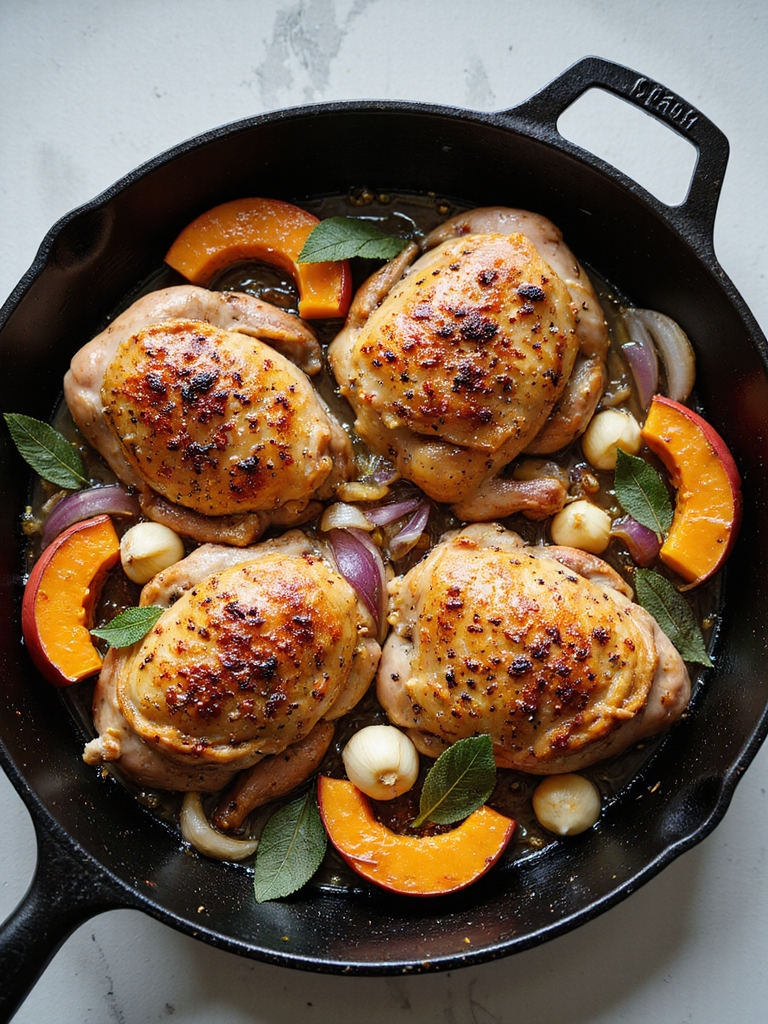 roasted pumpkin sage chicken