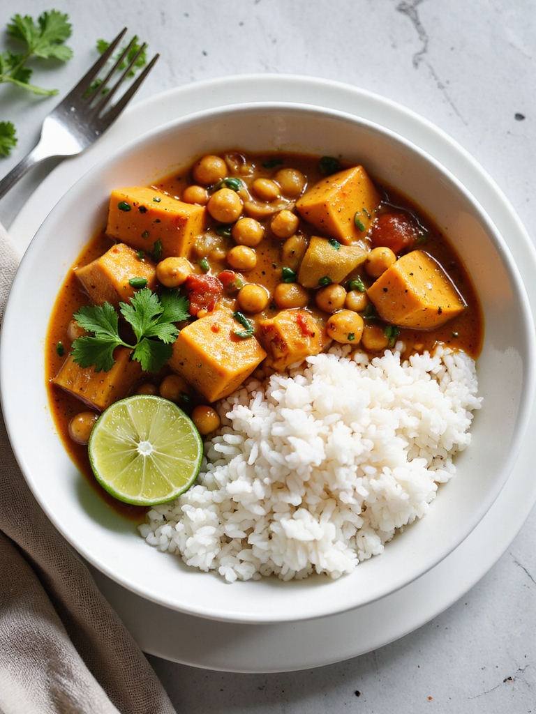 roasted sweet potato coconut curry