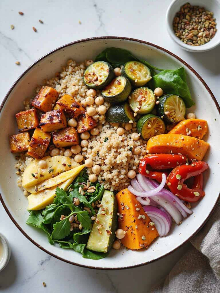 roasted vegetable quinoa power bowl