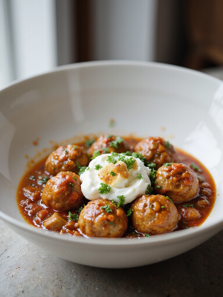 saucy hearty crockpot meatballs