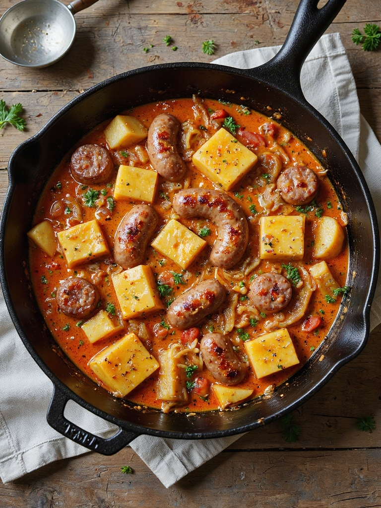 sausage cabbage potato casserole