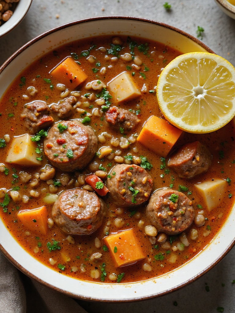 sausage lentil tomato stew