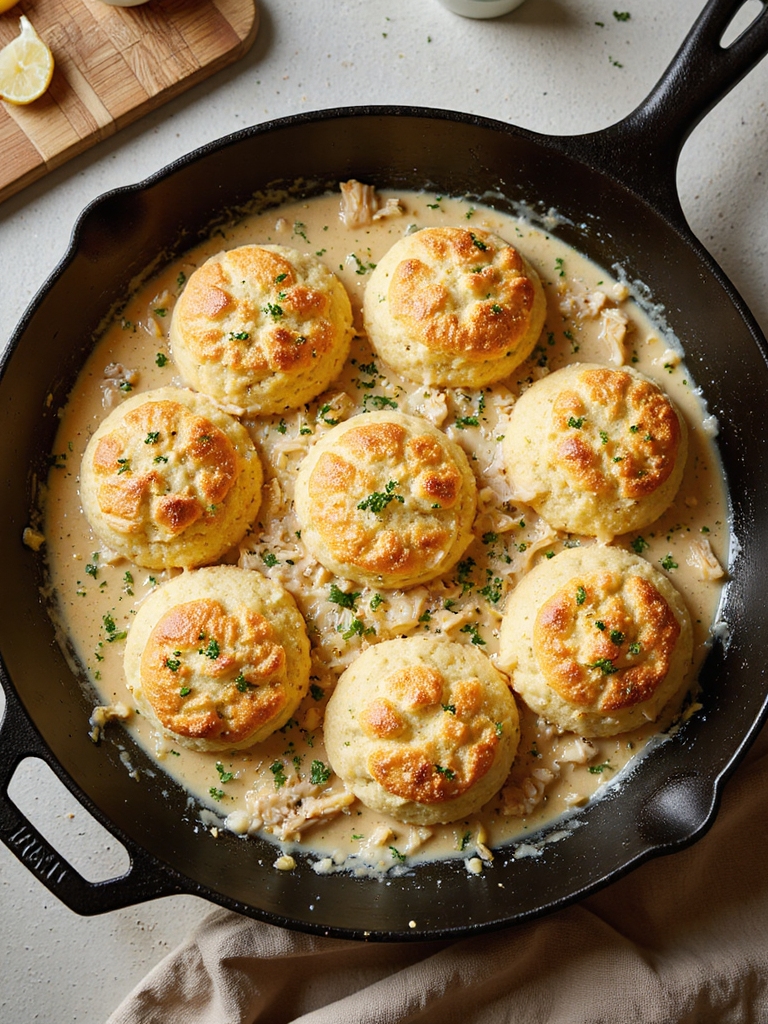 savory garlic parmesan skillet cobbler