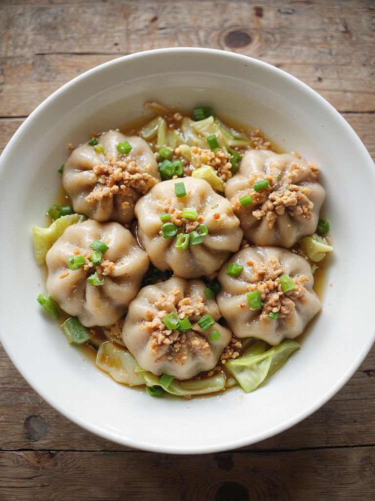 savory sticky pork cabbage filling