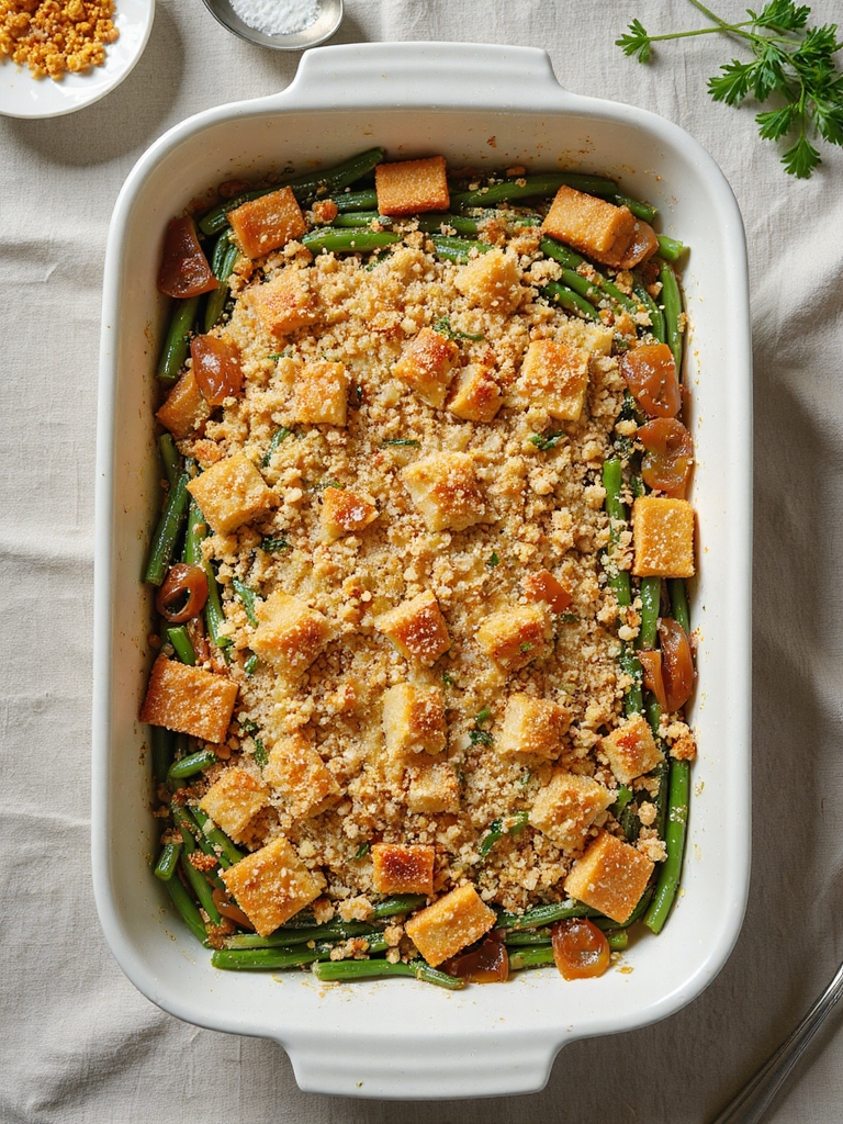 scratch made mushroom cream casserole