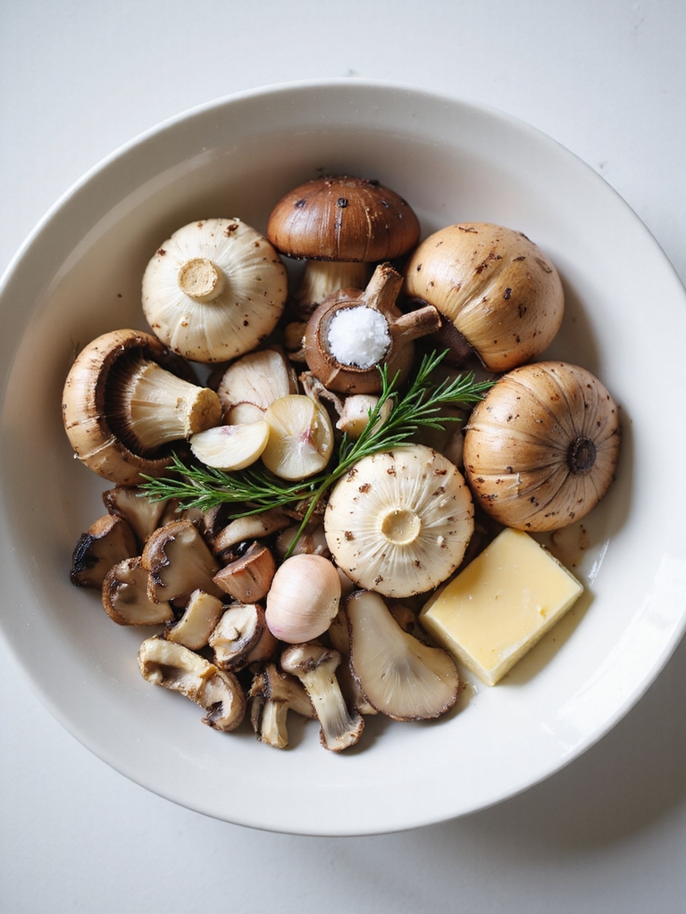 sear mushrooms finish with cream