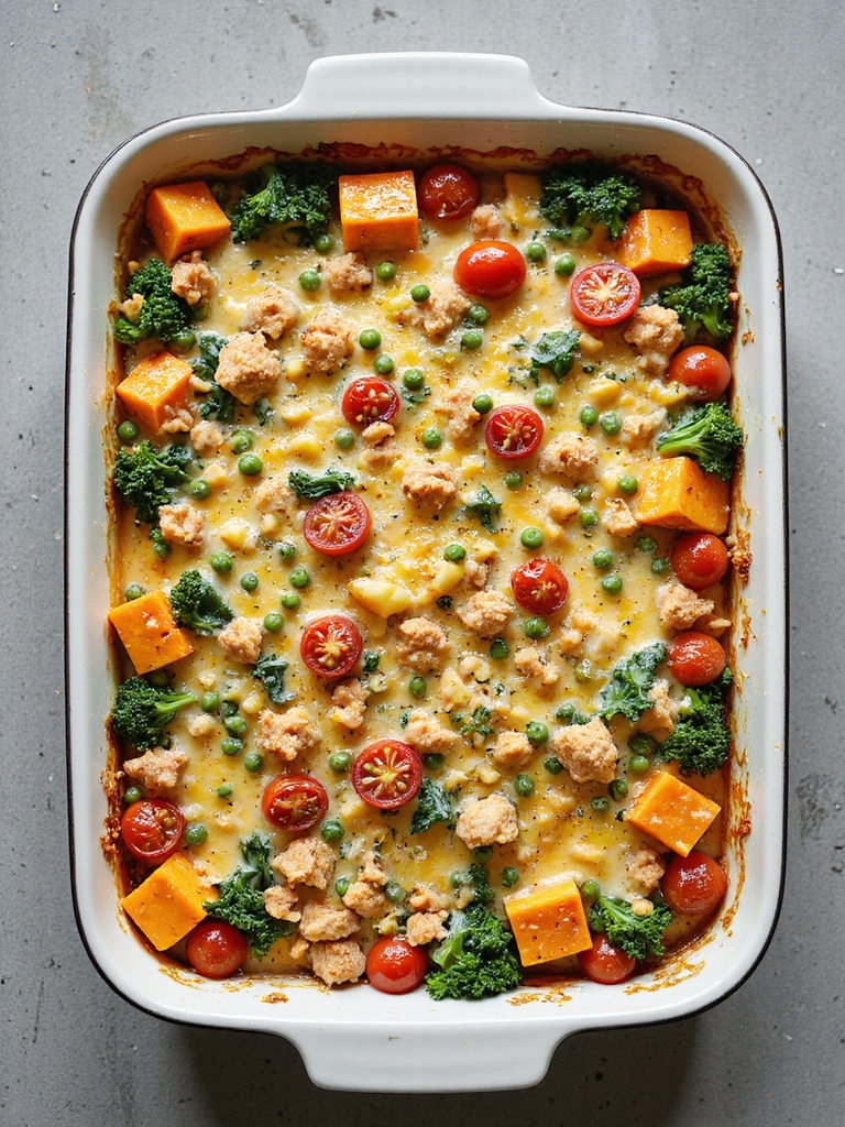 seasonal layered turkey vegetable casserole