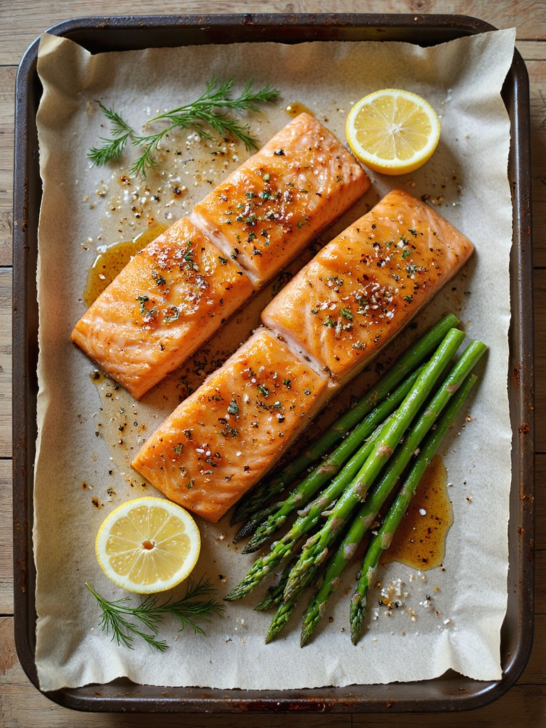 sheet pan dijon glazed salmon