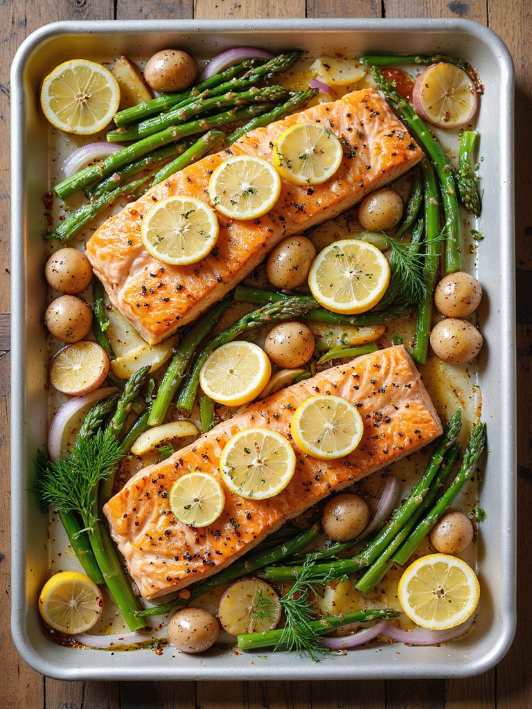 sheet pan salmon with vegetables