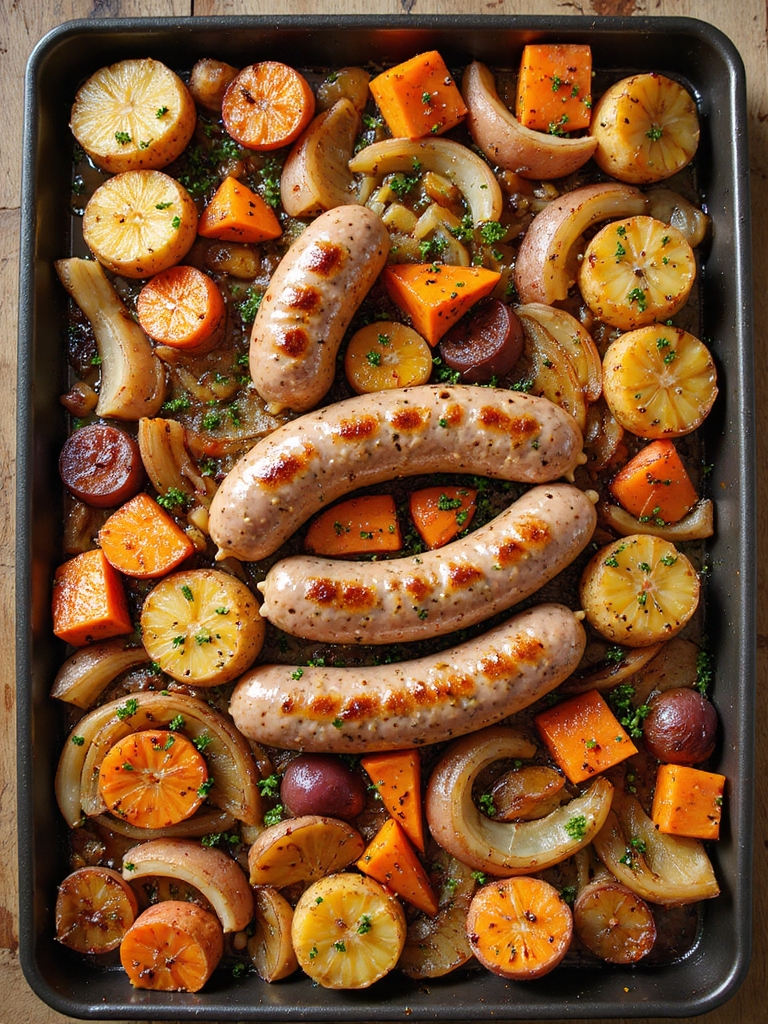 sheet pan turkey sausage roast