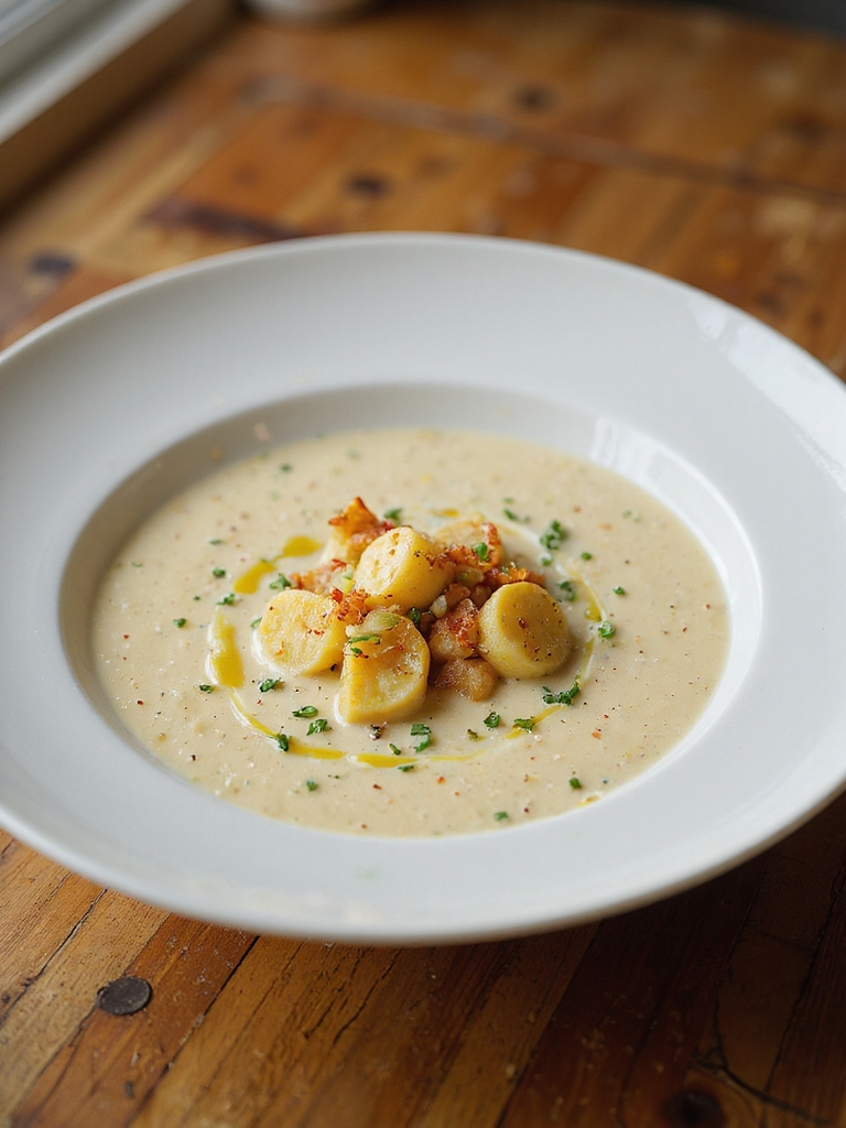 silky potato leek soup