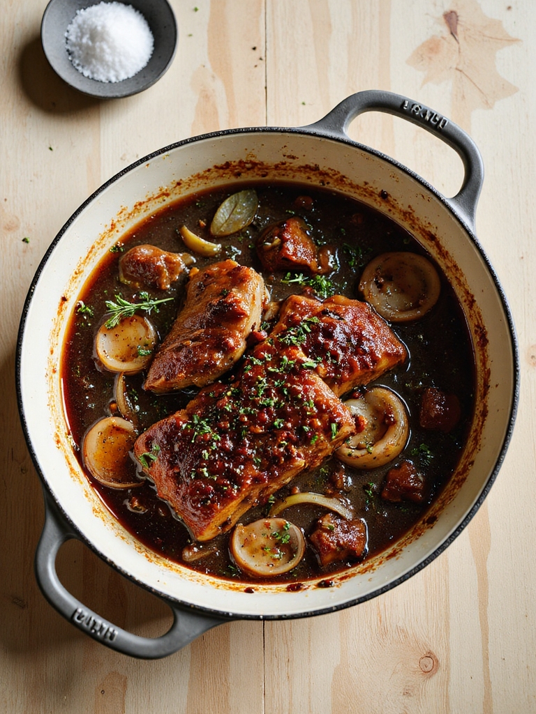 slow braised seared boneless ribs