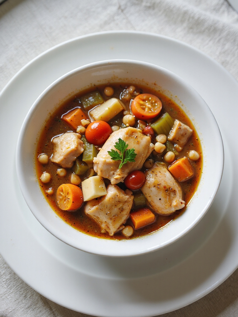 slow cooked adaptable chicken stew