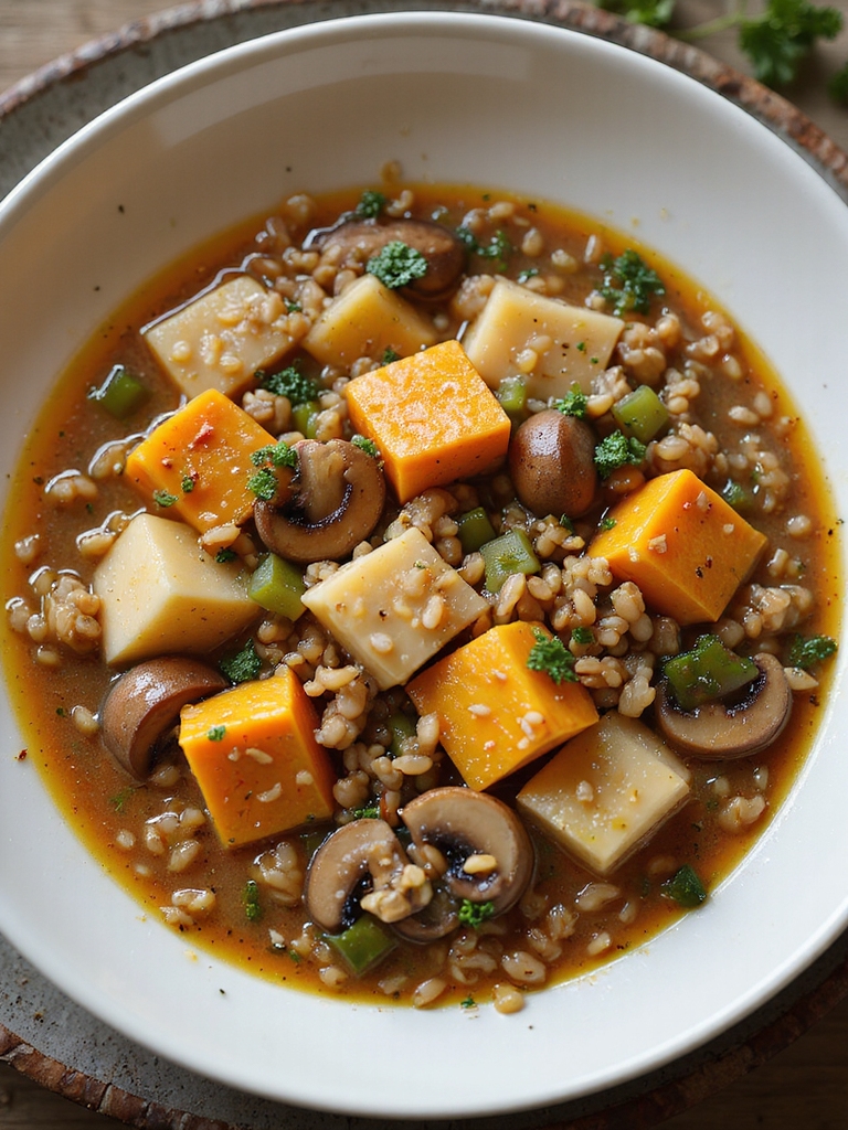 slow cooked autumn barley stew