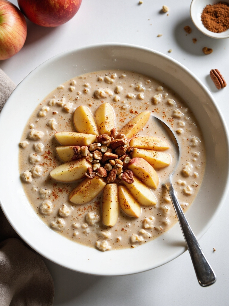 slow cooked cinnamon apple oatmeal