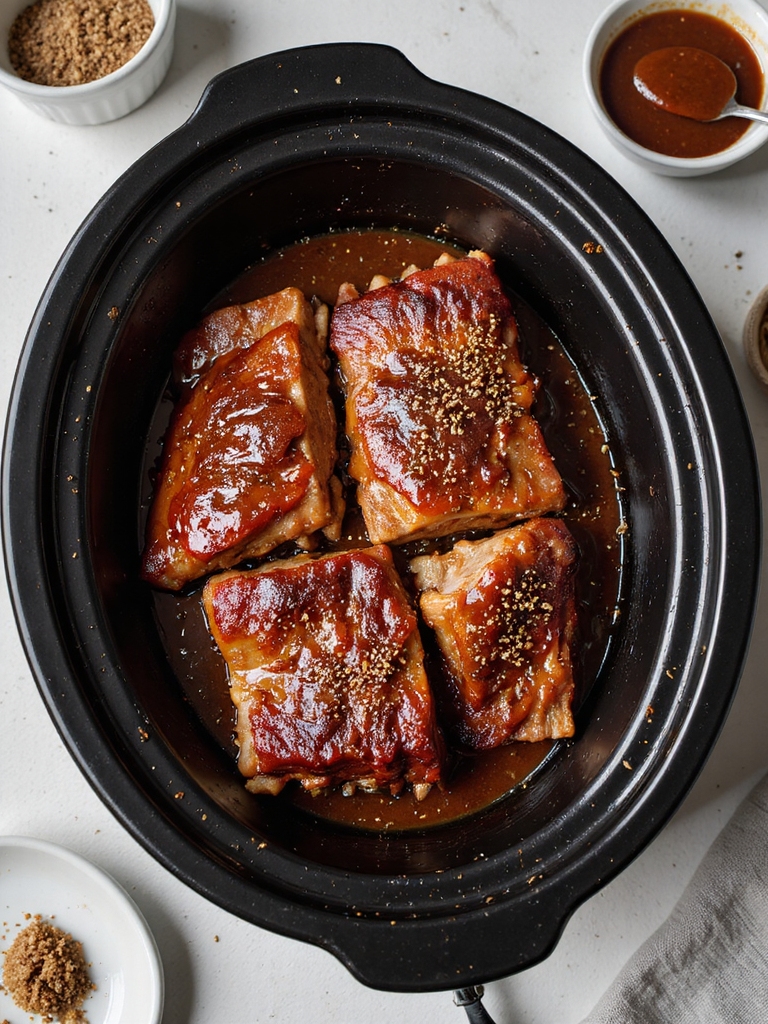 slow cooked country style ribs
