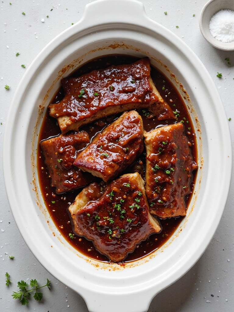 slow cooked country style ribs