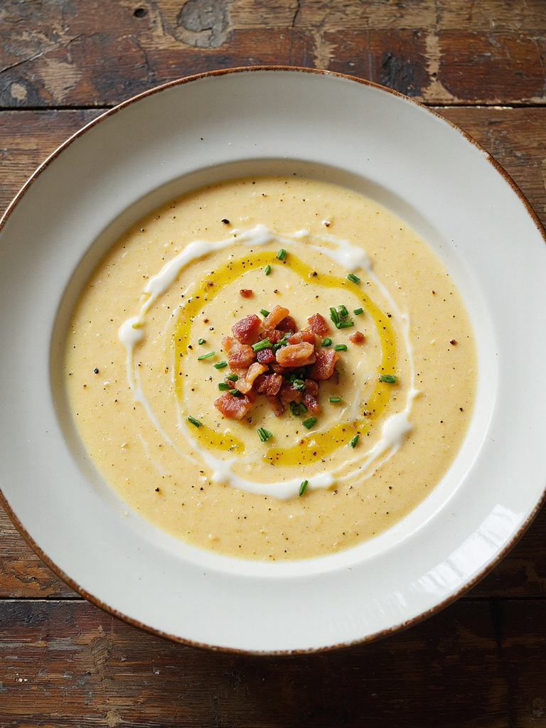 slow cooked creamy leek potato soup