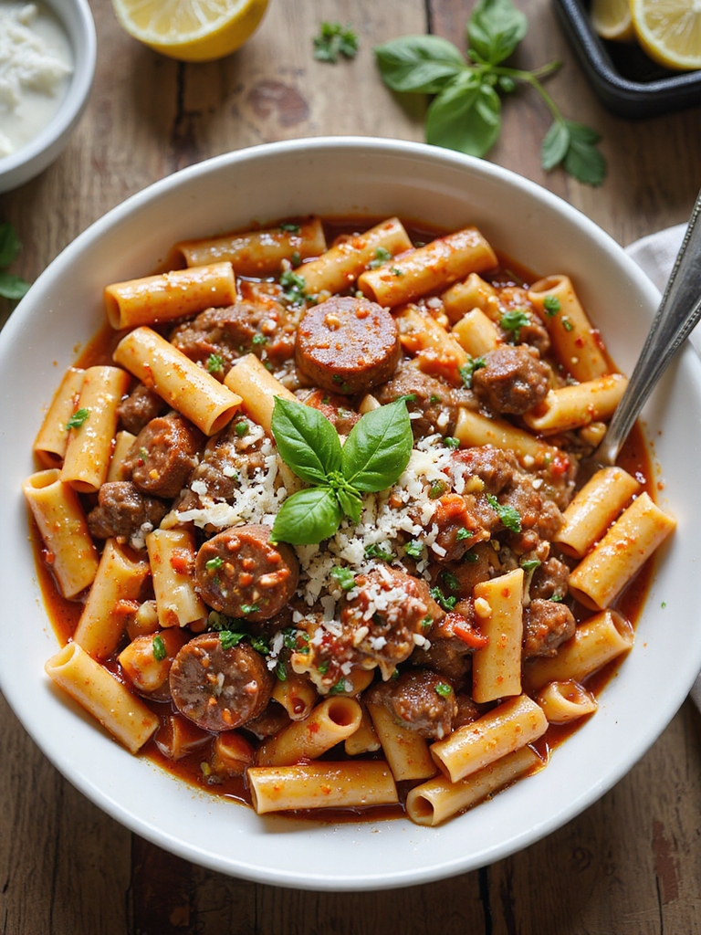 slow cooked creamy penne casserole