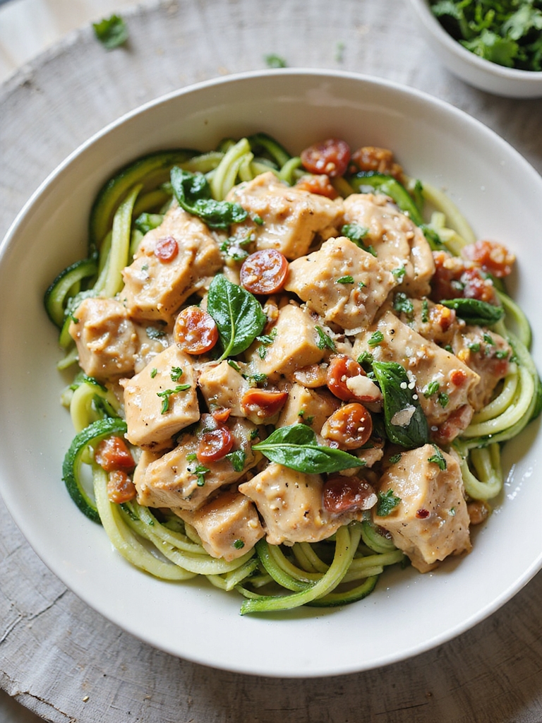 slow cooked creamy tuscan chicken