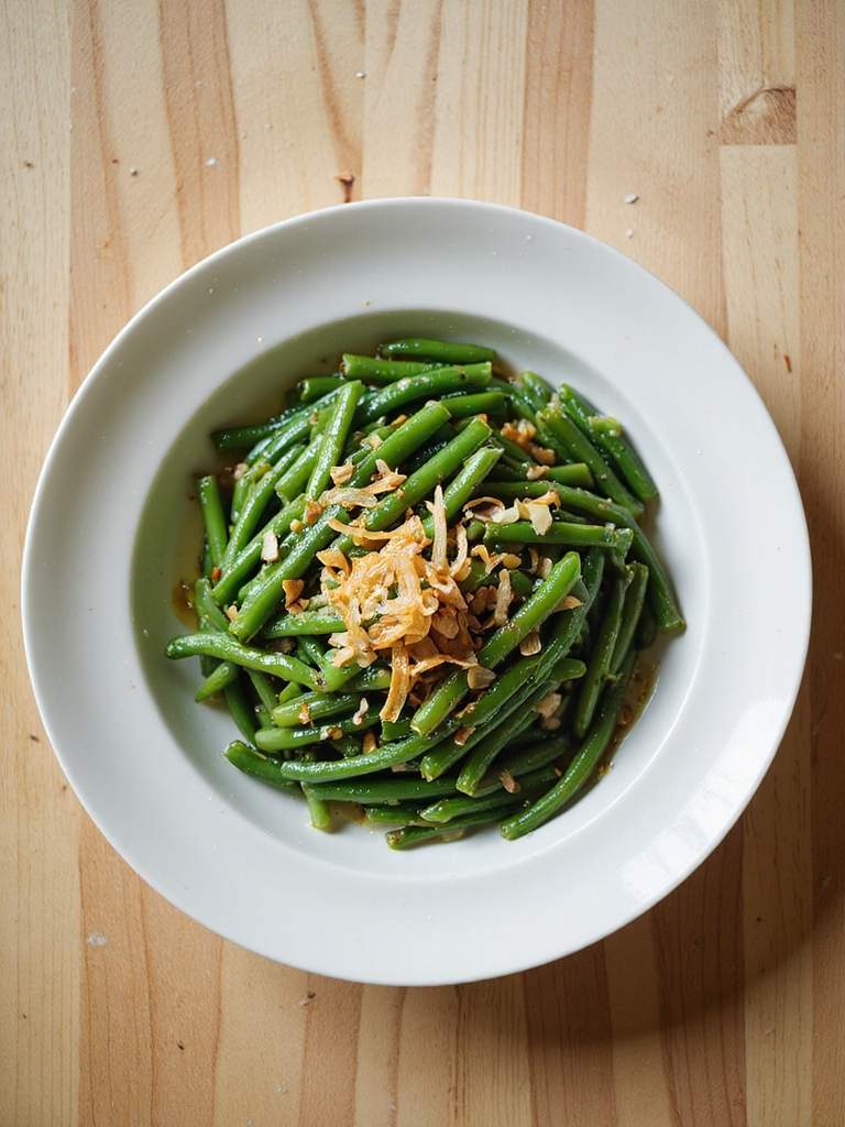slow cooked garlic butter greenbeans