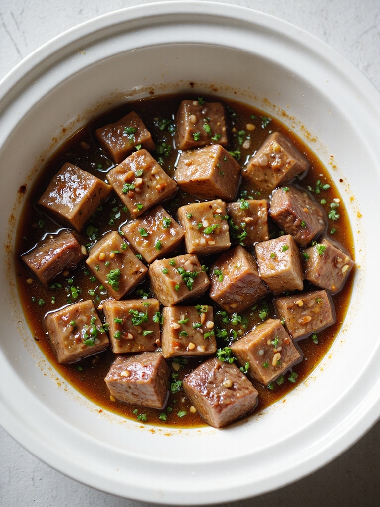 slow cooked garlic butter steak