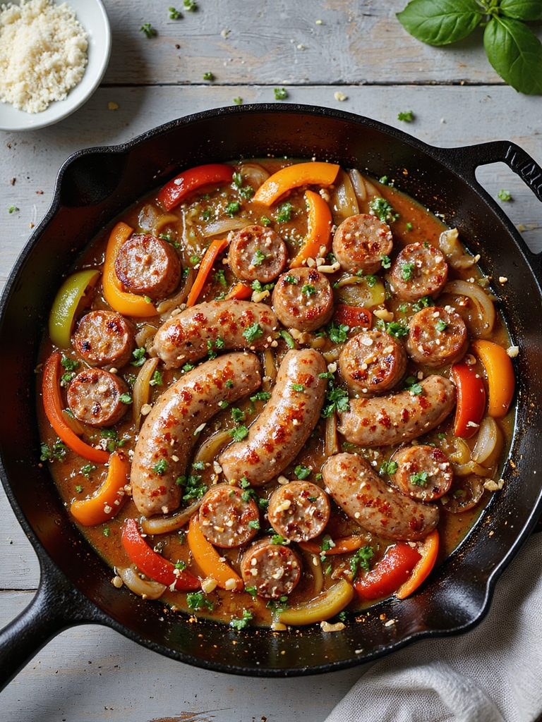 slow cooked italian sausage peppers