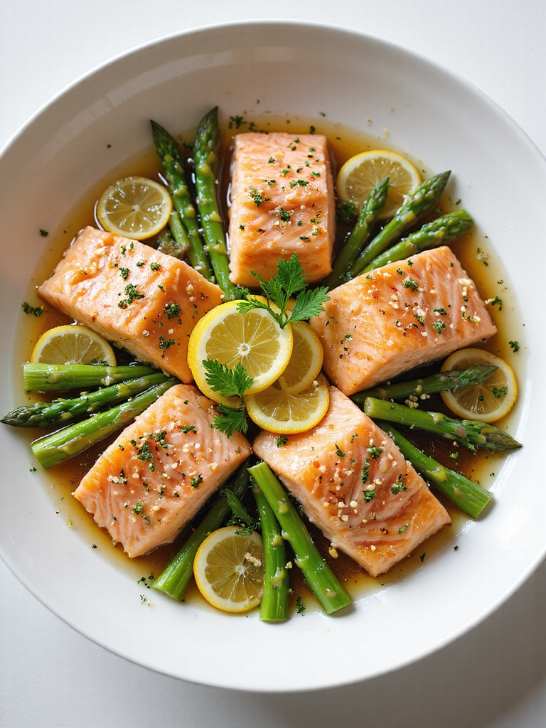 slow cooked lemon herb salmon