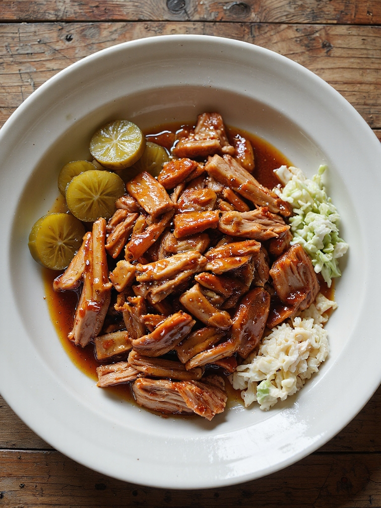 slow cooked maple bourbon pork