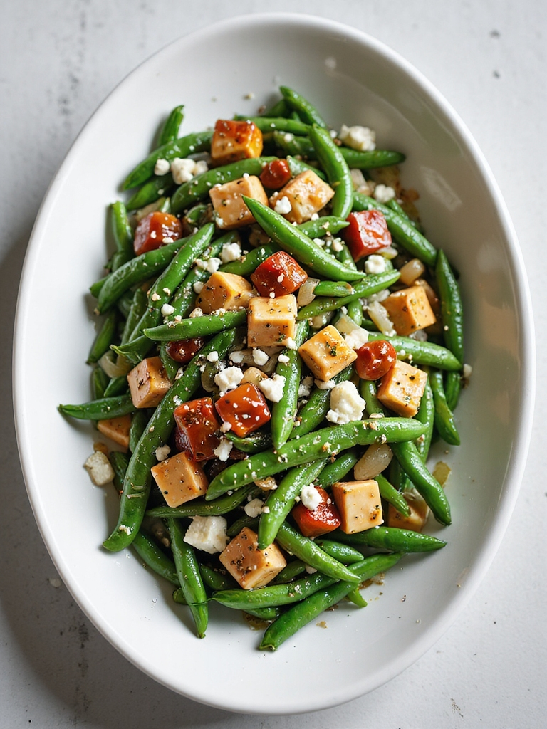 slow cooked mediterranean green beans