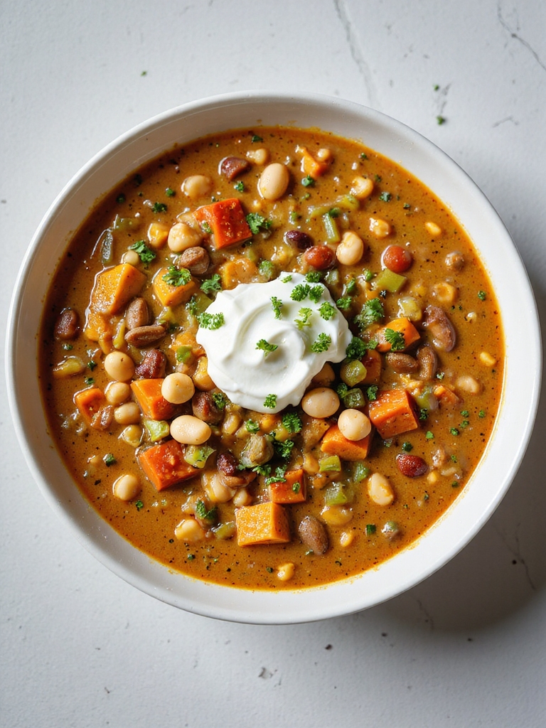 slow cooked pumpkin white chili