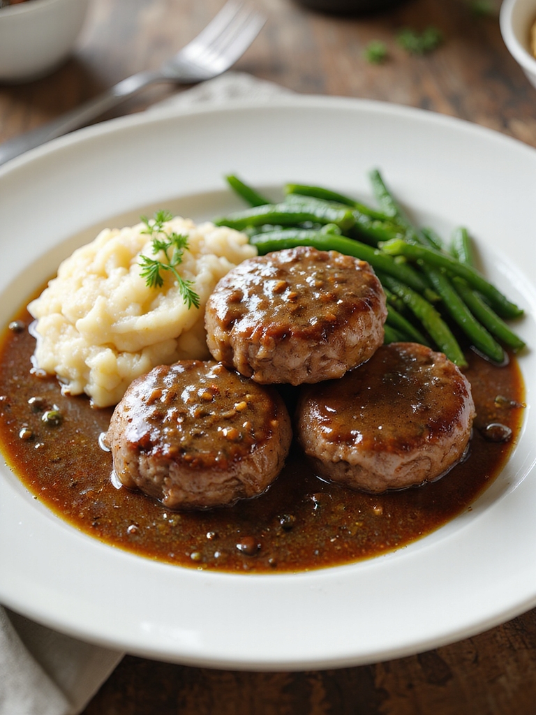 slow cooked savory salisbury steak