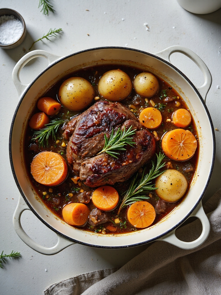 slow cooked seared chuck roast