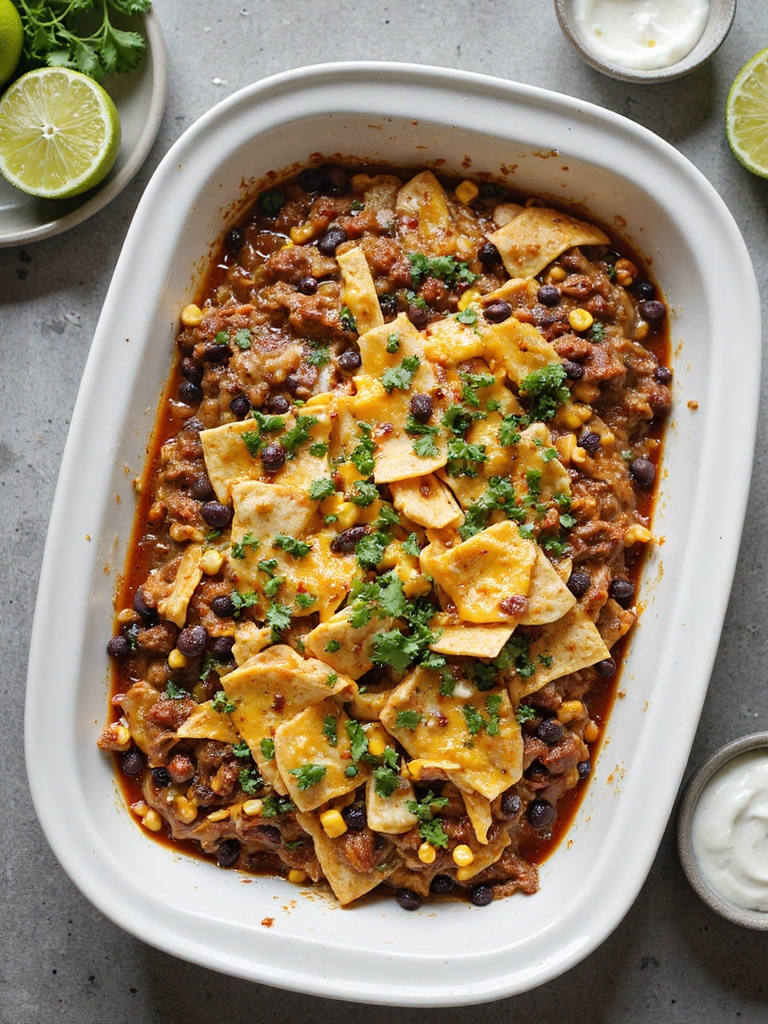 slow cooked shredded beef casserole